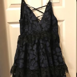 Kendall+Kylie Tiered Lace Babydoll Dress, Size XS,